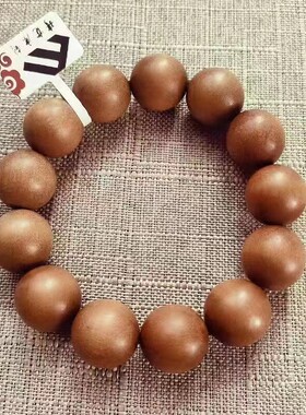 正宗印度迈索尔老山檀香沉水红肉黑肉108文玩转运保平安佛珠念珠