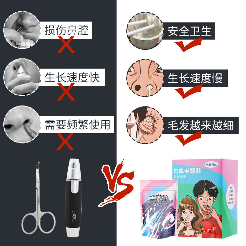 欧美脱鼻毛蜜蜡去除粘鼻毛脱毛膏 煦纯男士脱毛膏