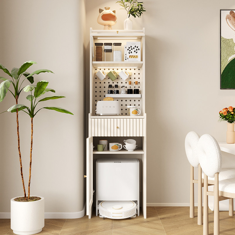 餐厅客厅现代奶油风洞洞板家政柜收纳柜保洁卫生扫地机器人置物架,淘宝优惠券,粉丝福利购,淘宝优惠卷