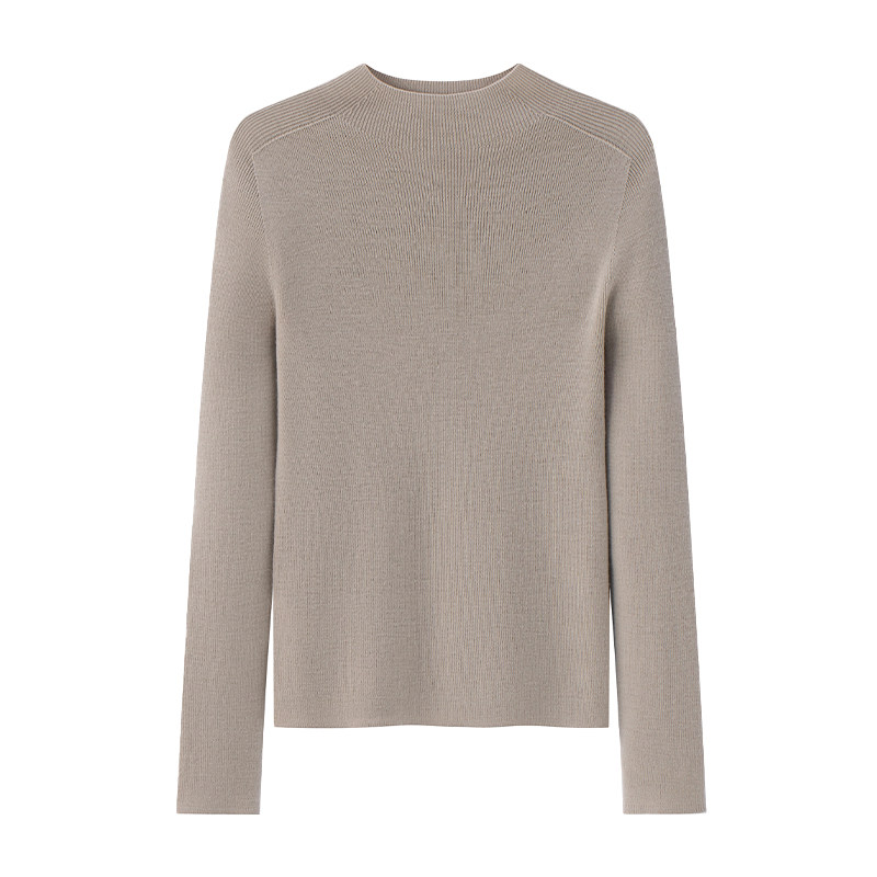 盈妹经典BASICS丨100%羊毛扬子纱无缝一体加厚款针织衫冬季打底,淘宝优惠券,粉丝福利购,淘宝优惠卷