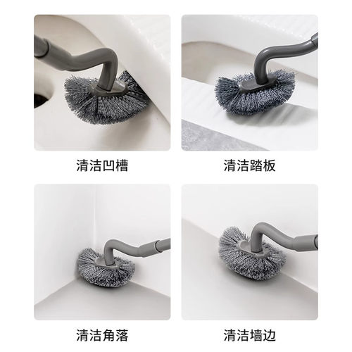 马桶刷蹲坑专用刷s型伸缩长杆壁挂卫生间厕所刷子无死角清洁神器 - 图3