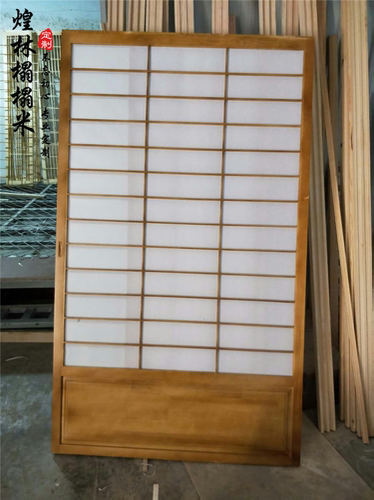 定制日式实木推拉门榻榻米隔断和室格子门窗樟子移门日式门采耳店 - 图2