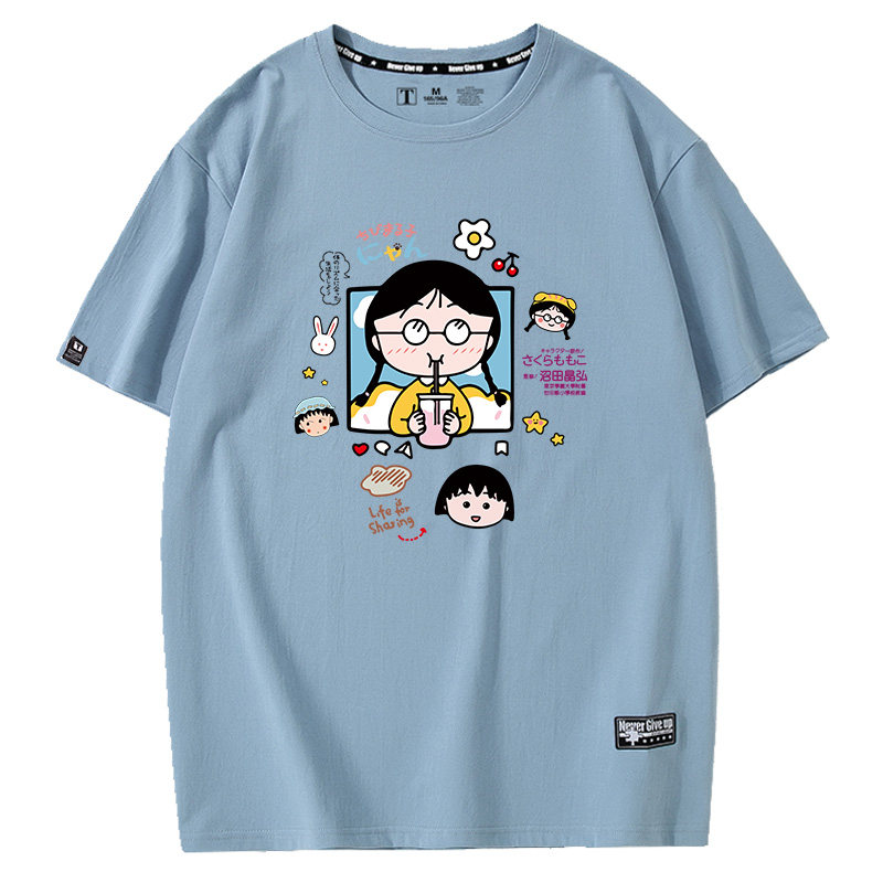 樱桃小丸子短袖女闺蜜装2人 姐妹装韩版甜酷夏季宽松纯棉半袖T恤