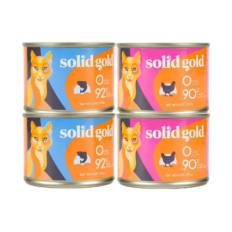 SolidGold素力高猫主食罐头85g椰子油金枪鱼鸡肉湿粮增肥12/24罐,淘宝优惠券,粉丝福利购,淘宝优惠卷
