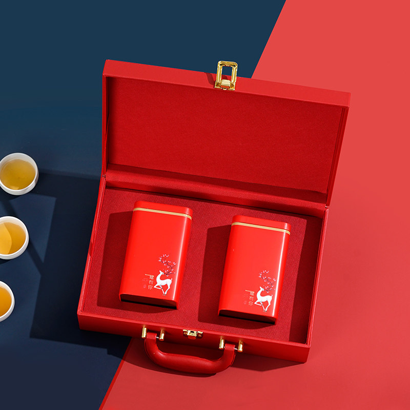 2025新款高档茶叶包装盒空礼盒密封罐子皮革红茶金骏眉国风定制,淘宝优惠券,粉丝福利购,淘宝优惠卷