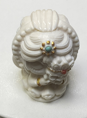 文玩福利场猛犸吊坠扎基拉姆前世今生高33.7mm宽25.6mm厚26.3mm