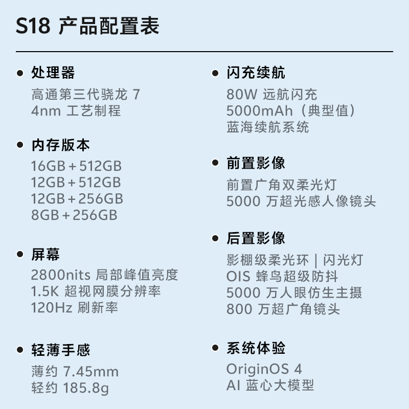 【12期免息 赠小度蓝牙音响】vivo S18骁龙5G智能人像拍照AI新品手机全面屏官方旗舰店官网正品S17Pro S17e - 图1