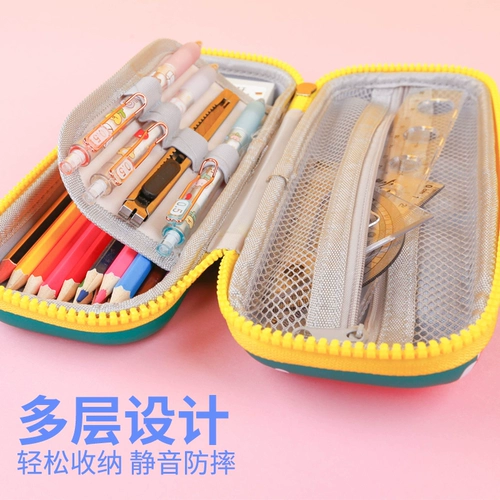 Детский трехмерный милый универсальный мультяшный вместительный и большой пенал для детского сада для школьников для первого класса для мальчиков, 3D, Южная Корея