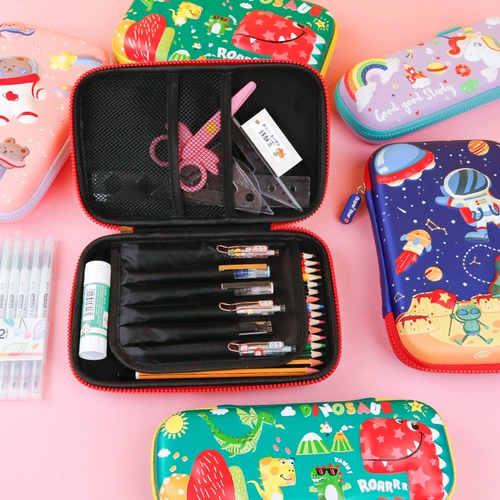 Детский трехмерный милый универсальный мультяшный вместительный и большой пенал для детского сада для школьников для первого класса для мальчиков, 3D, Южная Корея