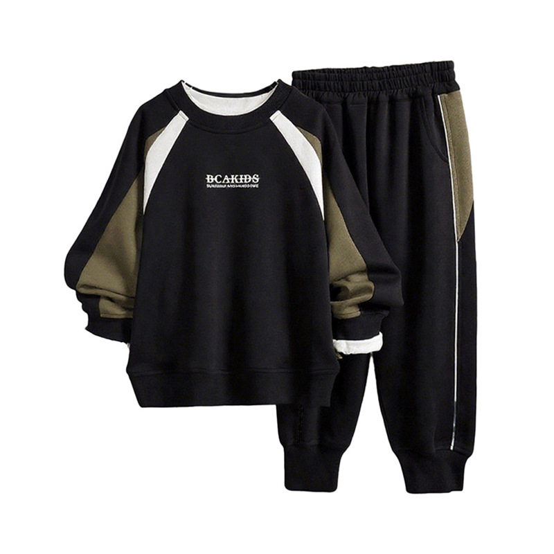 男童套装2025春秋新款儿童潮酷休闲时尚中大童圆领卫衣卫裤两件套,淘宝优惠券,粉丝福利购,淘宝优惠卷