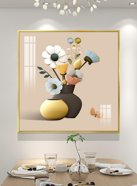 天禧美阁餐厅背景墙装饰画轻奢画