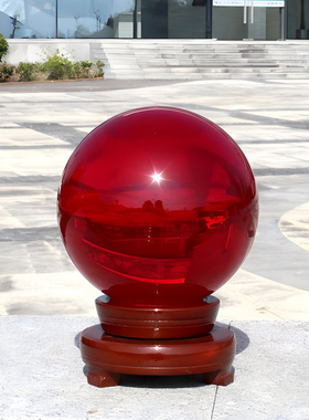 黄色水晶球白紫色客厅玄关球玄关家居玄关隔断办公室摆件