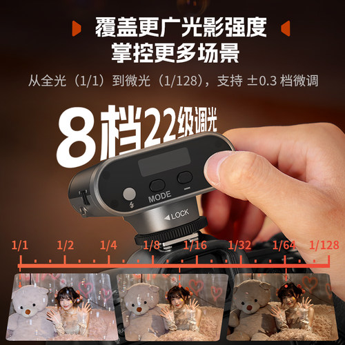 斯莫格RS20迷你闪光灯适用索尼A7C2 ZVE1佳能尼康富士理光GR3微单相机连拍外置机顶灯热靴外接便携补光灯 - 图2