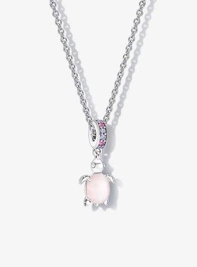 热气球 镶钻心形吊坠十二月份生辰石吊坠星语心愿纯银925项链