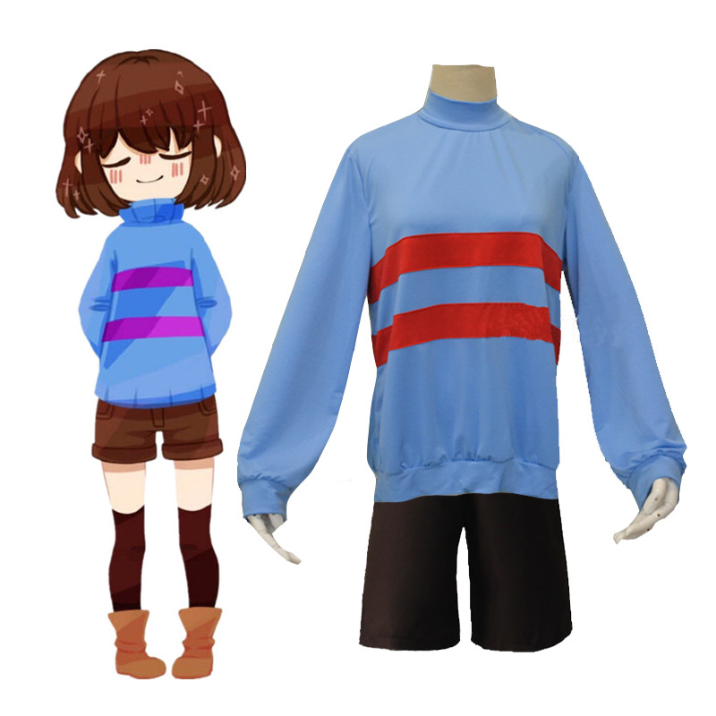 【天凛藏】chara frisk cos传说之下 猹福 游戏undertale装备潮服 - 图0