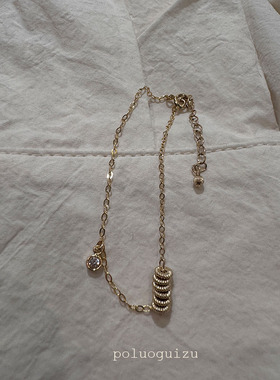 《轮回》原创小众通体美国14k包金锆石手链日常精致叠戴不掉色