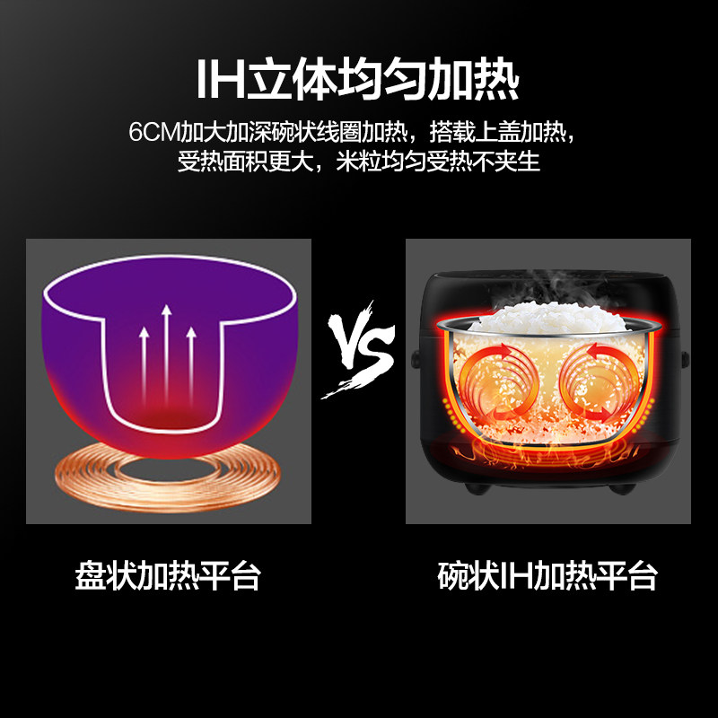 美的食色ih 4l升智能家用3蒸煮饭锅 美的食色生活电饭煲
