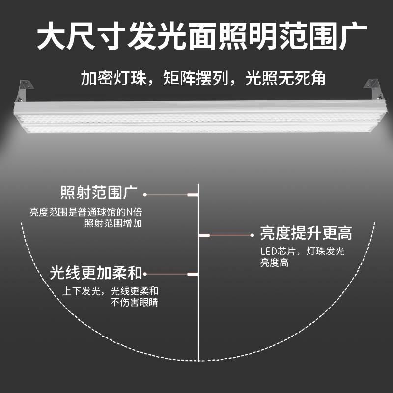 长条灯led超亮汽车维修灯防眩目灯工厂车间专用灯工业厂房照明灯