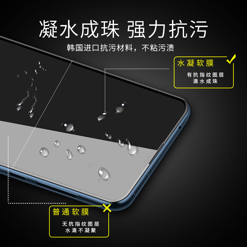 努比亚Z20钢化水凝膜努比亚X全屏覆盖手机贴膜nubia z20双屏版前后膜高清背膜抗蓝光全包保护软膜水泥防指纹