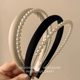 Whitening headwear~Pearl high skull headband for women 2025 hot style autumn and winter high-end face wash and hair press headband hair accessory