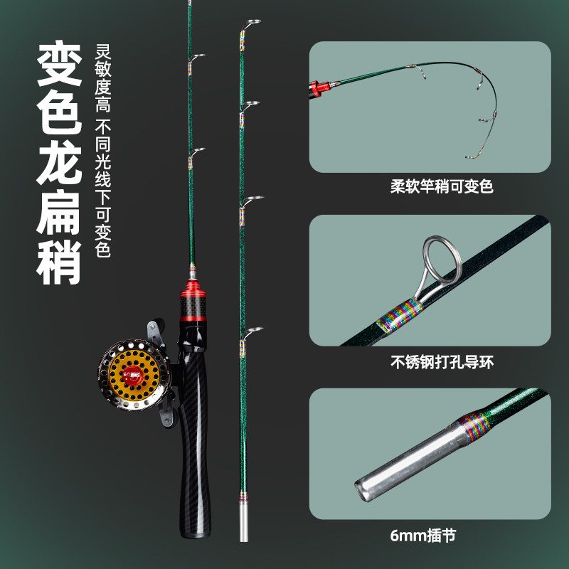 钓哈哈插节冰钓竿迷你冬钓碳纹鱼竿便携短节鱼竿筏钓竿钓鱼装备,淘宝优惠券,粉丝福利购,淘宝优惠卷