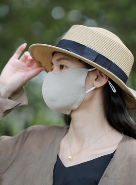 夏季汉麻防晒面罩透气亲肤不粘腻