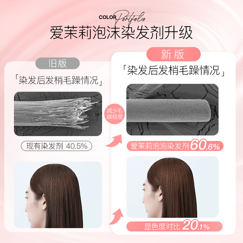 韩国爱茉莉泡沫6a泡泡染发色染发剂 爱茉莉个护海外染发膏