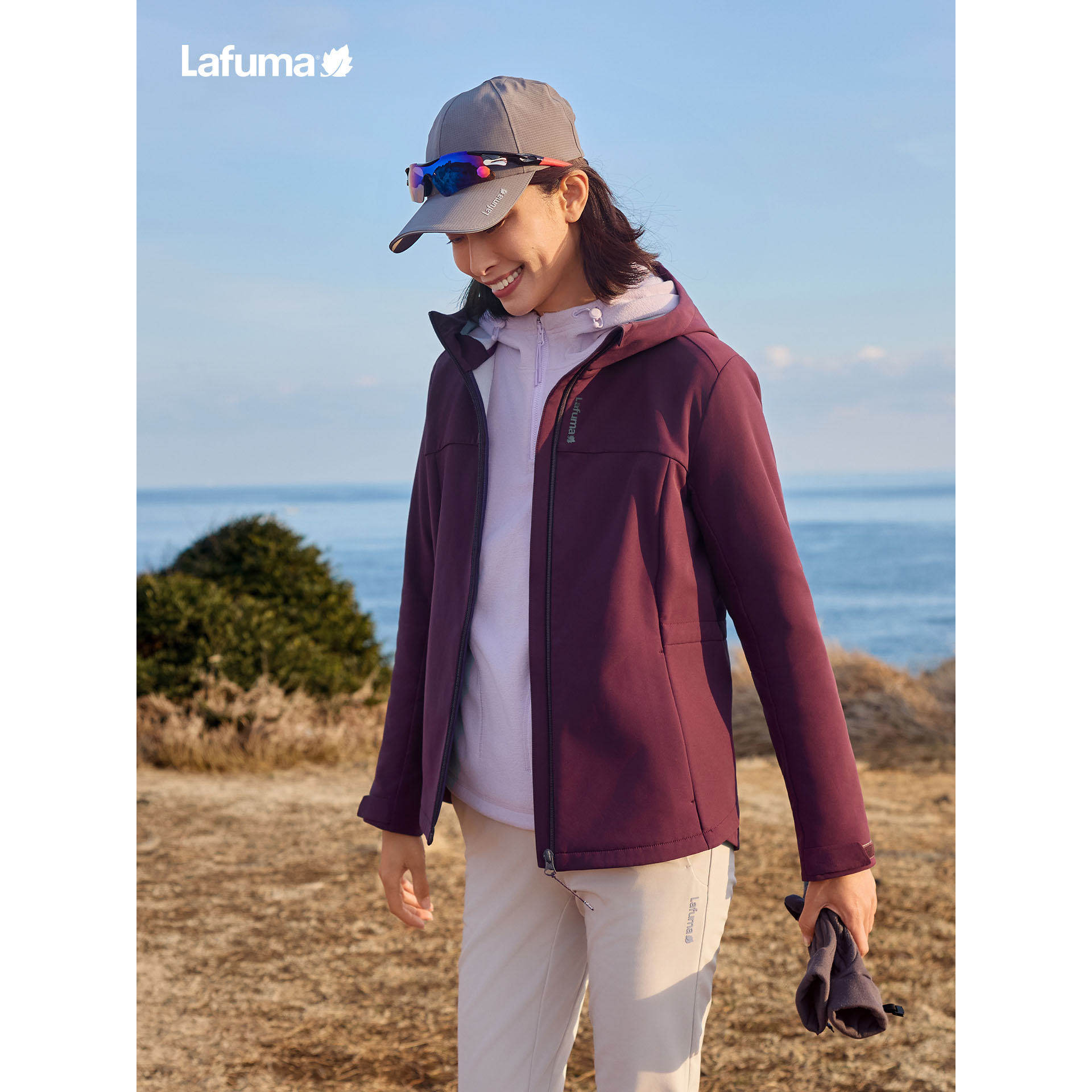 LAFUMA乐飞叶户外CORDURA连帽软壳夹克男女款防泼水内里加绒外套,淘宝优惠券,粉丝福利购,淘宝优惠卷