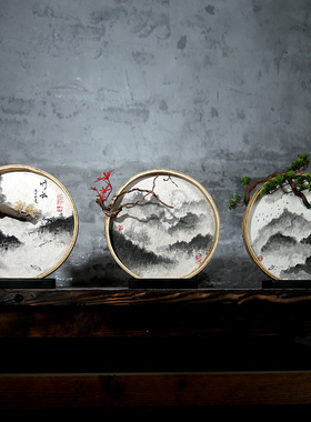 国画壁挂新中式风背景墙装饰品