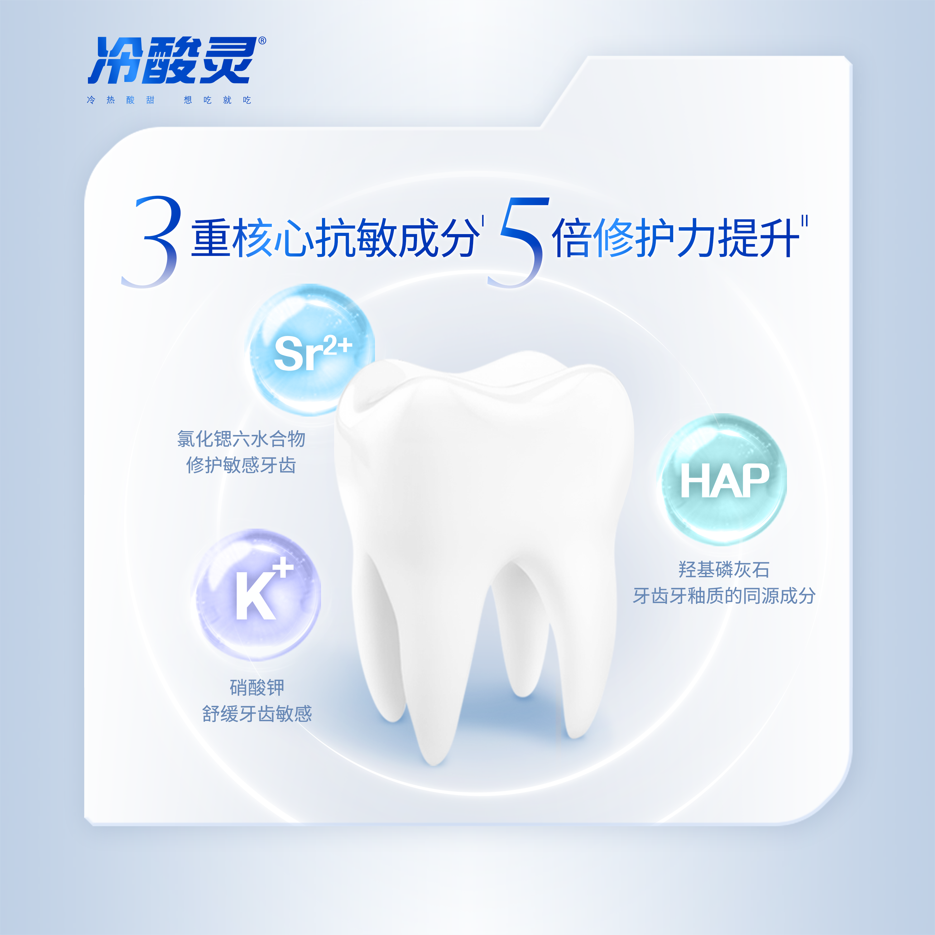 冷酸灵专研抗敏感泵式按压牙膏羟基磷灰石修护牙齿牙釉质成人正品