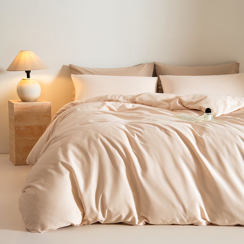 A类母婴级贡绸全棉加厚磨毛床上四件套纯棉床单被套床笠裸睡冬季 - 图1