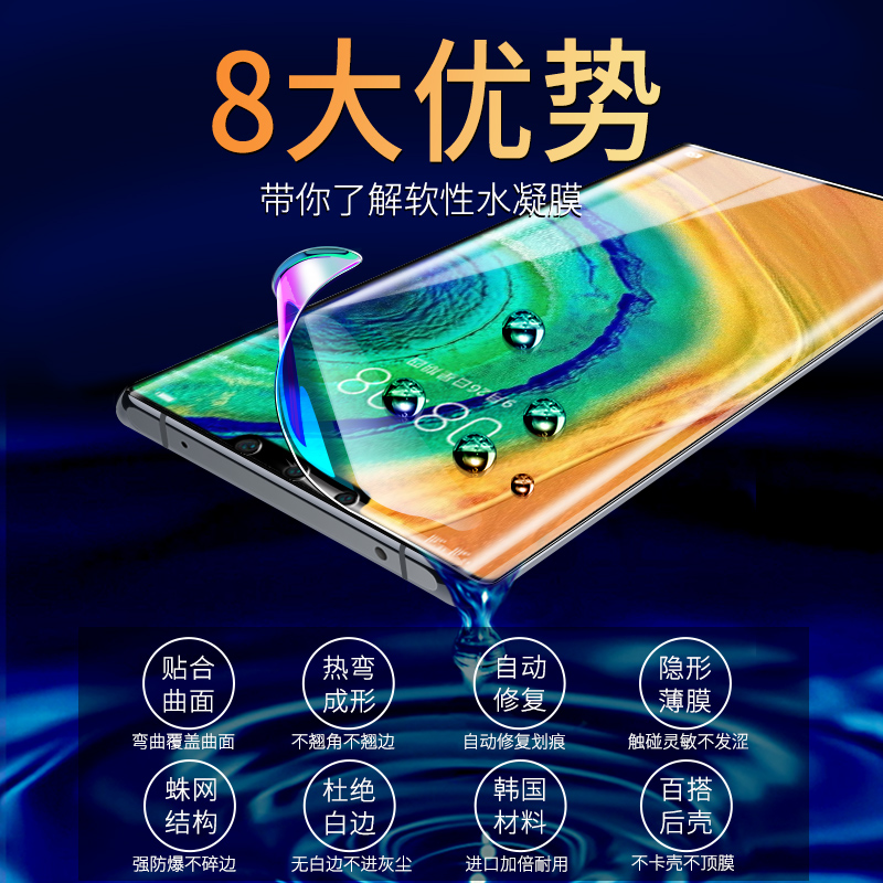 适用小米11T海外版水凝膜Mi11TPro防爆量子膜米11t全屏覆盖xiaomi国际版手机高清抗指纹护眼防蓝光保护软贴 - 图2