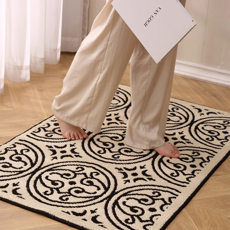 伽音法式复古玄关入户门地垫轻奢高级感鞋柜除灰圈绒门口脚垫耐脏,淘宝优惠券,粉丝福利购,淘宝优惠卷