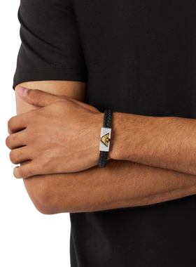 编织手环阿玛尼男士百搭镯带嘻哈