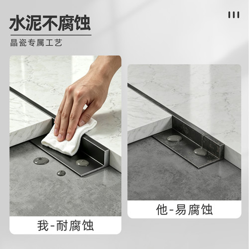 铝合金瓷砖收口条不锈钢收边条压条直角包边卫生间地砖装饰条极窄 - 图2