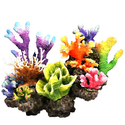 鱼缸假山珊瑚造景水族箱仿真海水装饰贝壳假水草珊瑚礁水景套餐 虎窝淘