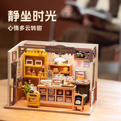 rolife若来贝卡的面包店diy手工小屋小房子模型迷你场景积木礼物 - 图3