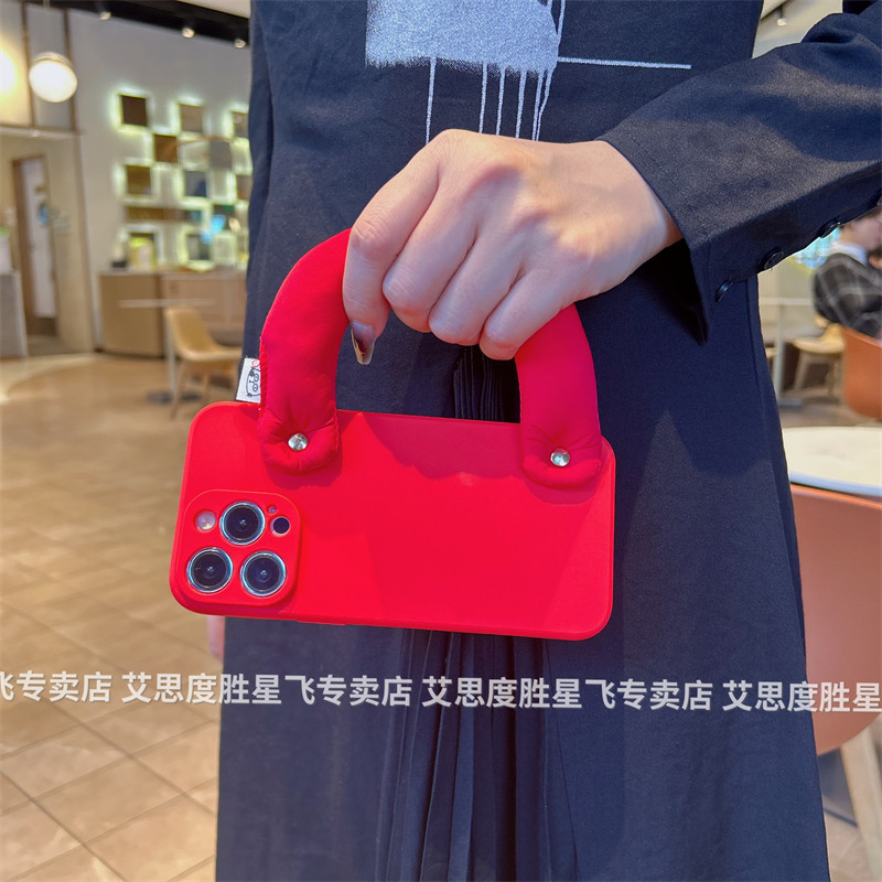 2025新年红色手提包腕带适用pura70华为mate70pro+手机壳nova13超好看7过年60喜庆50高级感40保护套12外壳911