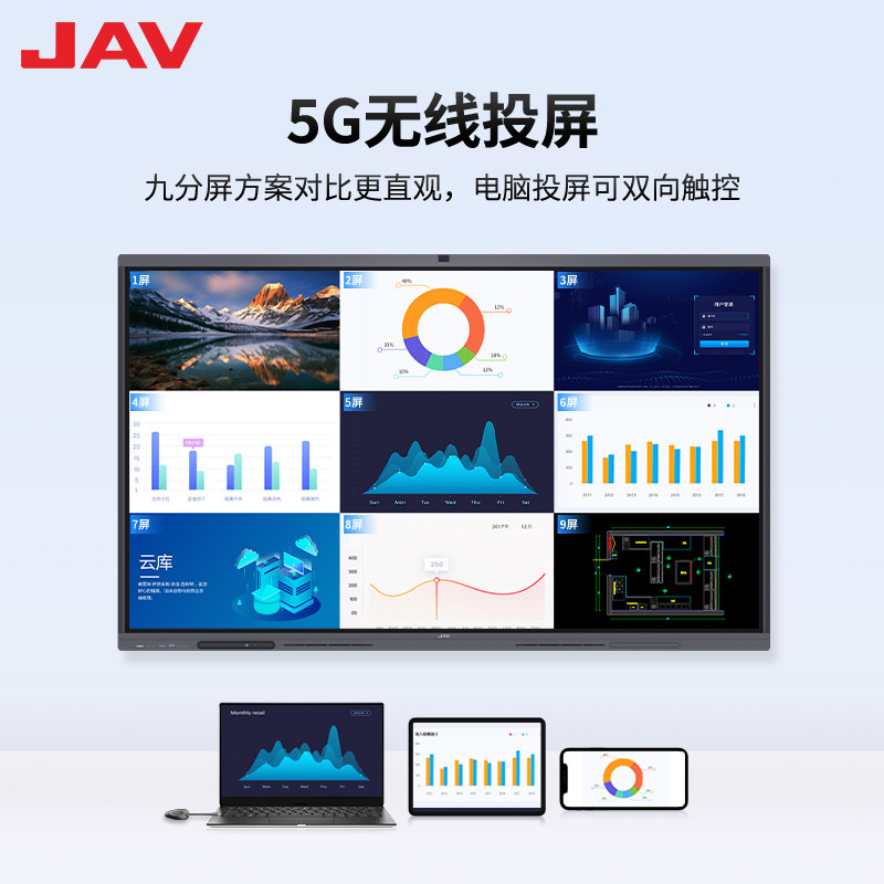 Multimedia touch display large screen conference tablet