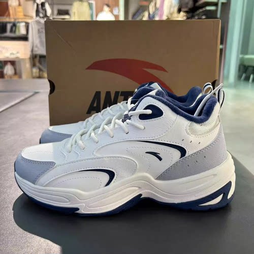 安踏男鞋大棉鞋冬季新款男鞋高帮加绒休闲黑色皮面2运动112448957 - 图0