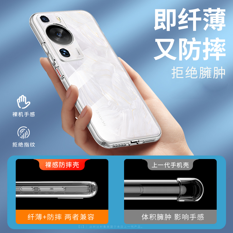 倍越适用于华为p60手机壳p60pro保护套p60art新款透明防摔全包镜头硅胶软壳简约外壳男女款 - 图0