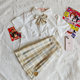 Senyushe original jk plaid skirt embroidered summer short skirt