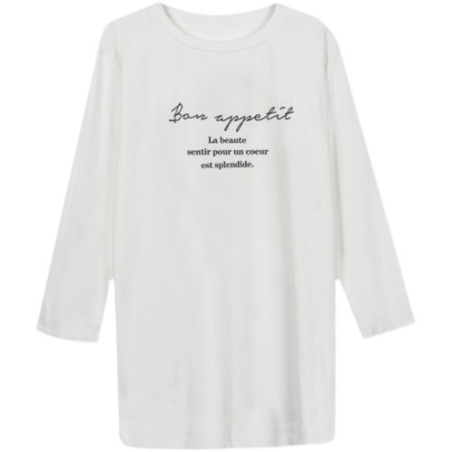 2025秋冬新款长袖t恤女韩版宽松大码中长款纯棉打底衫显瘦上衣潮 - 图3