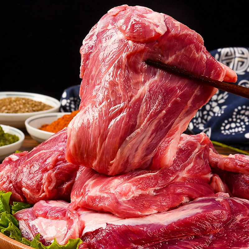 新鲜羊上脑肉2000g生羊肉羔羊里脊肉片涮肉火锅烧烤食材礼盒