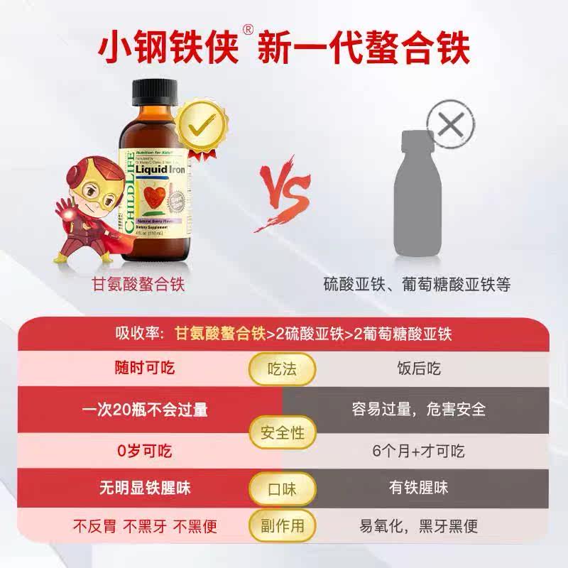 【童年时光】美国幼儿童宝宝滴剂 博杰海外钙铁锌
