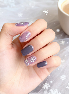 圣诞新年主题红色雪花美甲贴纸