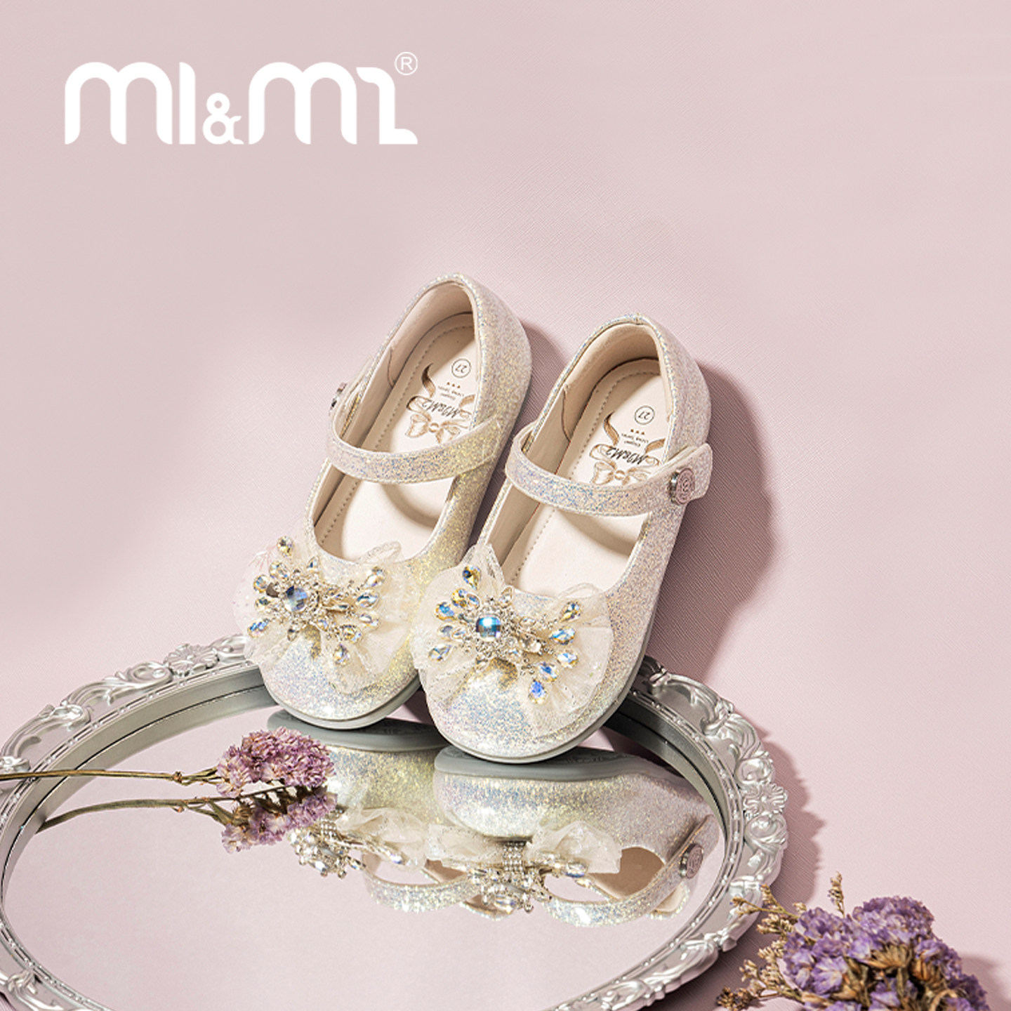 m1m2西班牙童鞋女童公主鞋2026新款水晶单鞋超轻闪钻中大童演出鞋,淘宝优惠券,粉丝福利购,淘宝优惠卷