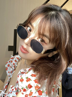 墨镜窄框个性风凹造型街拍太阳镜