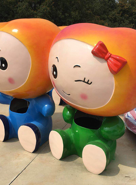 户外游乐园卡通垃圾桶景区摆件