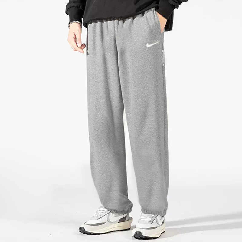 Nike耐克裤子官方正品男卫裤新款正品夏季休闲灰色束脚长裤运动裤 - 图2